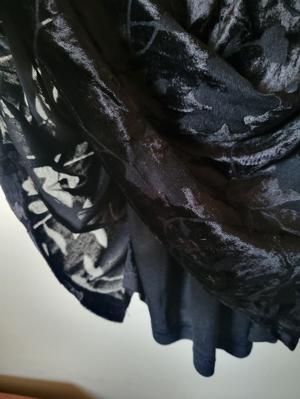 Vintage 90s Velvet Burnout Vampy Whimsigoth Grunge Maxi Slip Dress Size Small - Picture 7 of 11